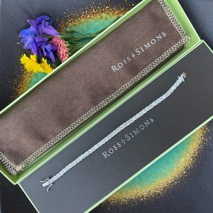 16 CARAT CZ Tennis Bracelet Sterling Silver NIB